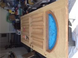 Removed front door to sand